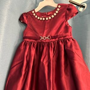 Maroon silk dress